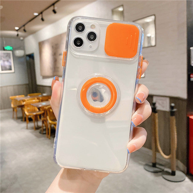 Camera Protection Ring Holder Phone Case For iPhone