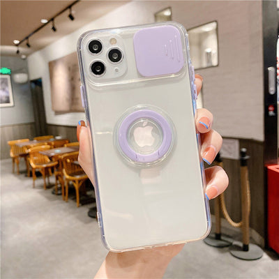 Camera Protection Ring Holder Phone Case For iPhone