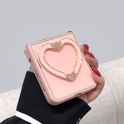 Cute 3D Love Heart Bracket Case For Samsung Galaxy Z Flip 3 5G