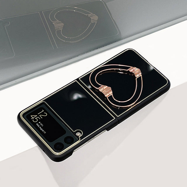 Cute 3D Love Heart Bracket Case For Samsung Galaxy Z Flip 3 5G