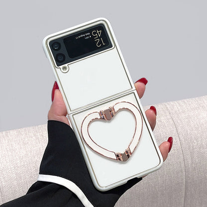 Cute 3D Love Heart Bracket Case For Samsung Galaxy Z Flip 3 5G