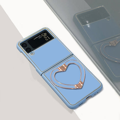 Cute 3D Love Heart Bracket Case For Samsung Galaxy Z Flip 3 5G