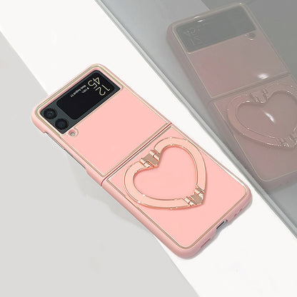 Cute 3D Love Heart Bracket Case For Samsung Galaxy Z Flip 3 5G